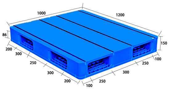 1210平板双面塑料托盘